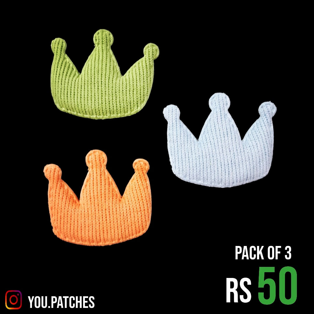 Padded Crown Patch (Pack of 3)