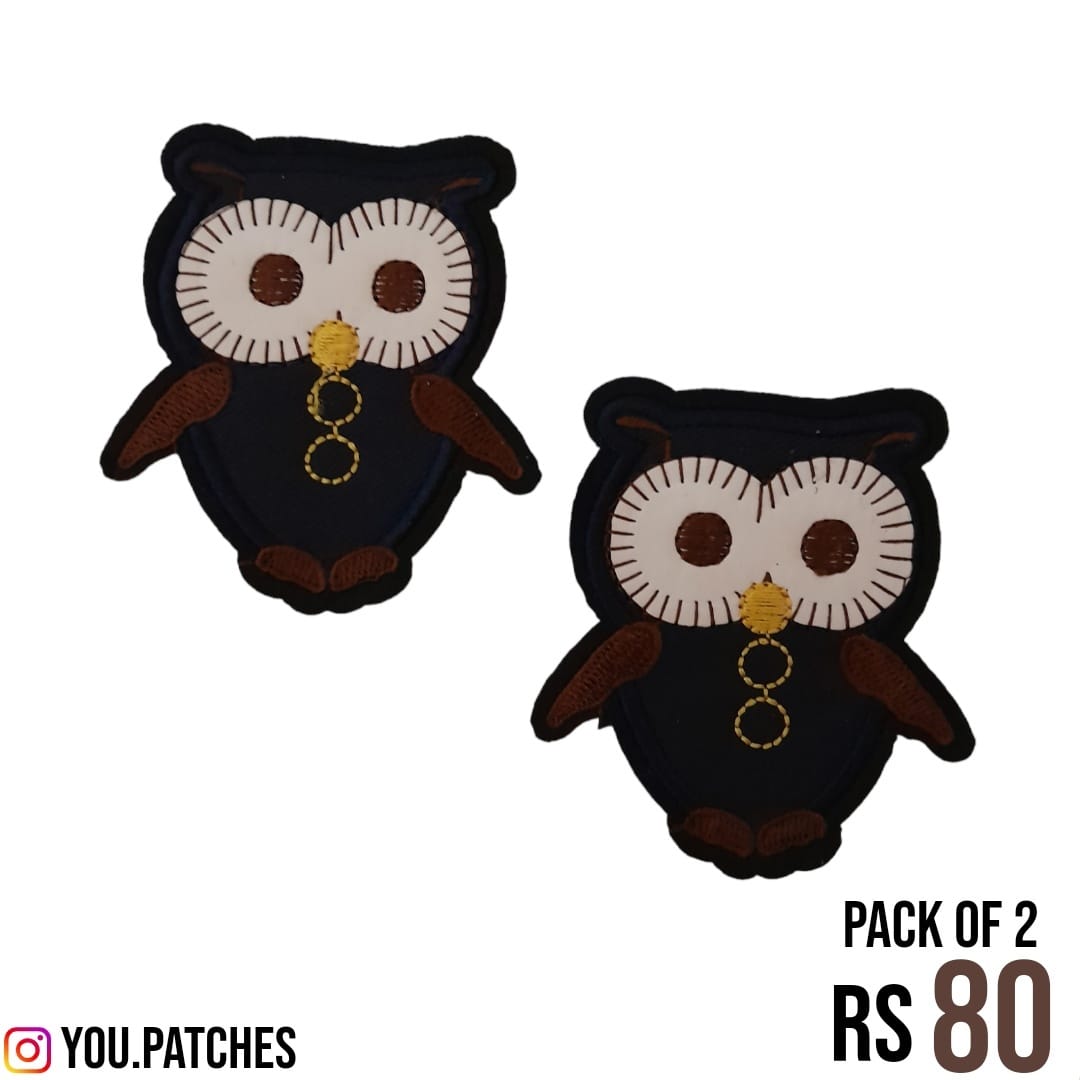 Stick on Owl Patch (Pack of 2)