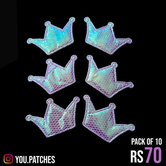 Pink Shinny Crowns (Pack of 10)