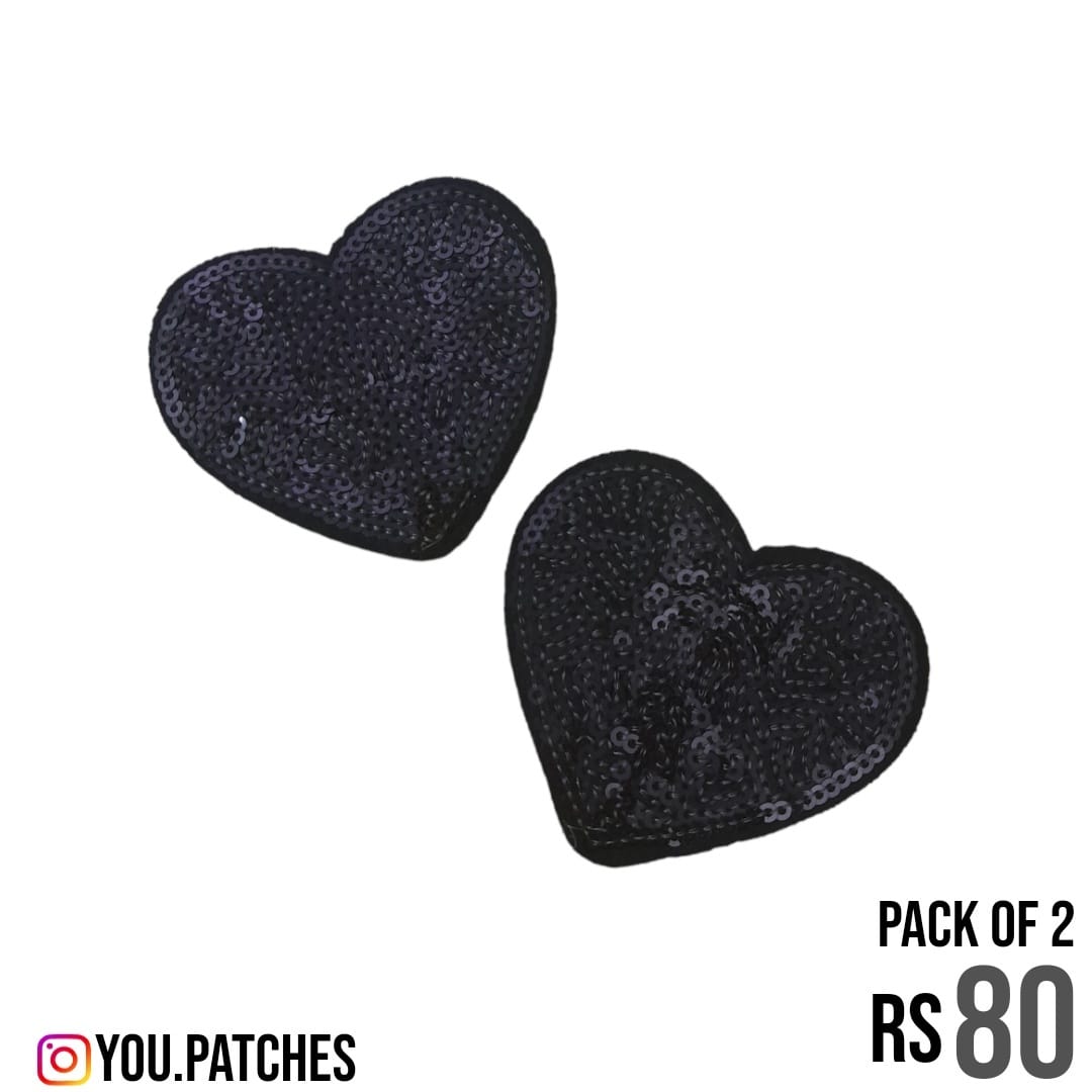 Sequenced Black Hearts Patch (Pack of 2)