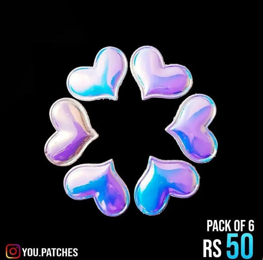 Shaded "Hearts" Patch (Pack of 6)