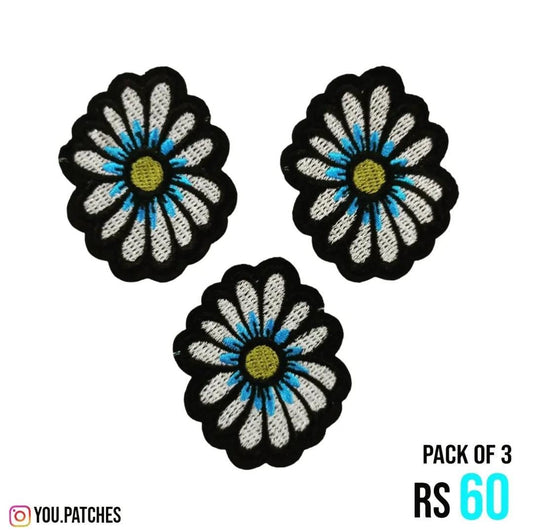 Embroided Flowers Patch (Pack of 3)