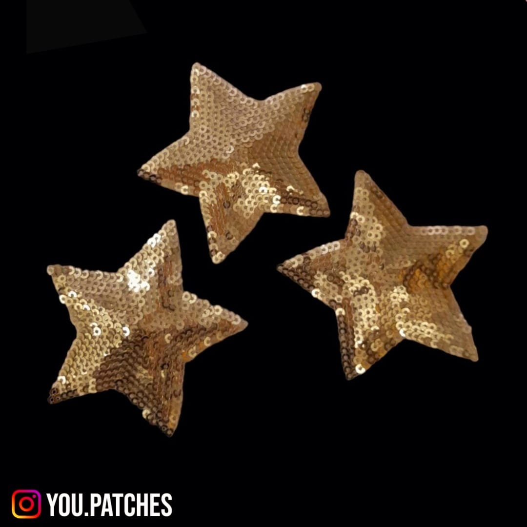 Sequenced Golden Stars (Pack of 3)