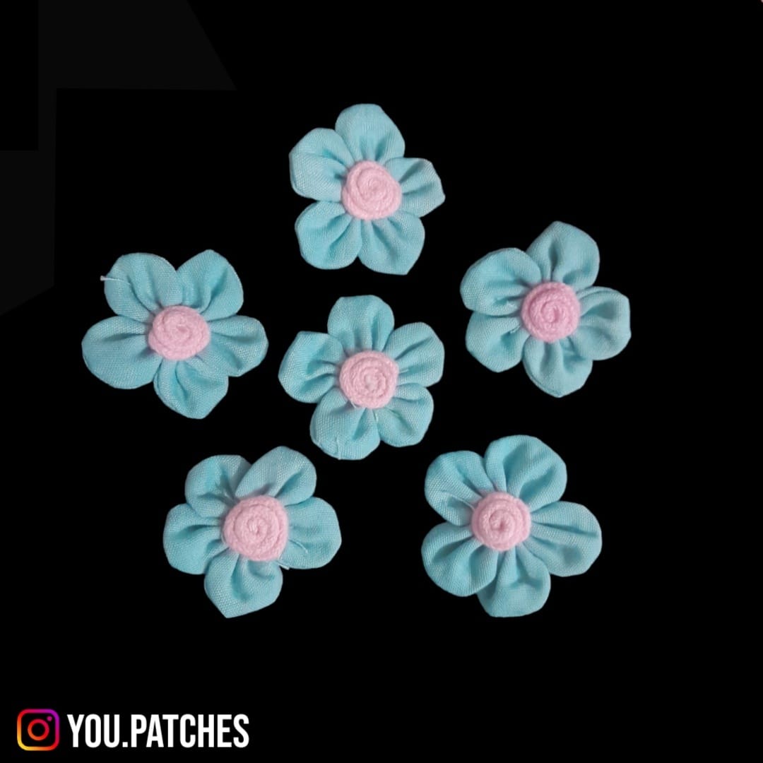 Blue Flowers Patch (Pack of 5)