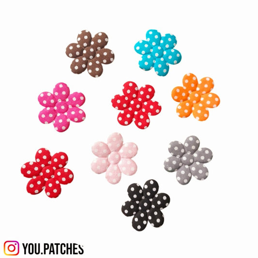 Polka Dot Multi Flowers (Pack of 10)