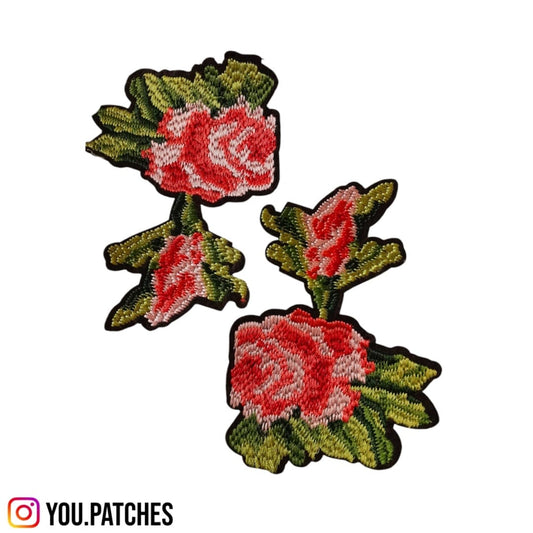 Embroided  Cross Stich Flower Bail Patch (Pack of 2)