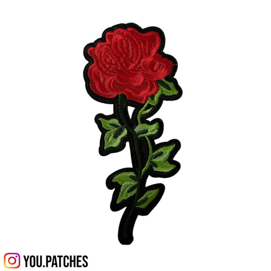 Stick on Embroided Rose Patch