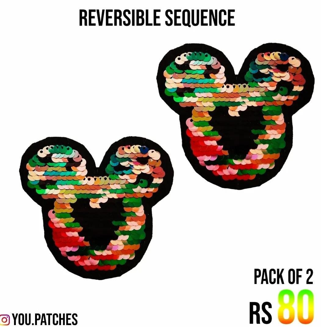 Reverible Sequenced Mickey Patch (Pack of 2)