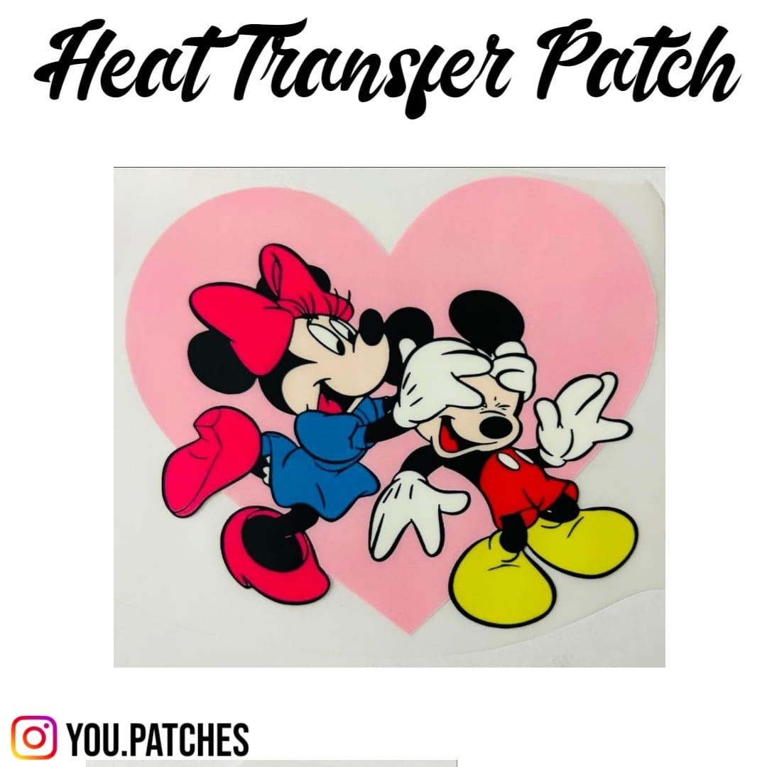 Heat Transfer Mickey Minnie Patch