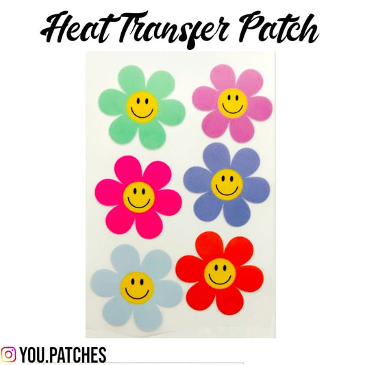 Heat Transfer Flowers Patch (Pack of 6)