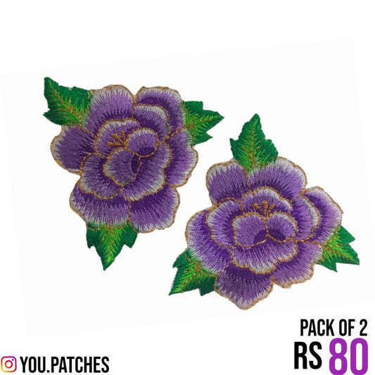 Stick on Embroided Flower Patch (Pack of 2)