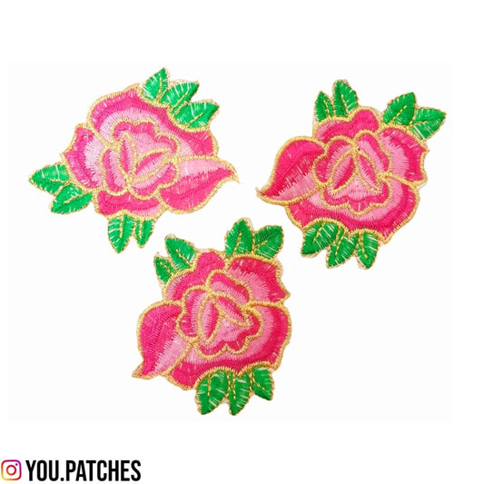 Stick On Embroided Flower Patch (Pack of 3)