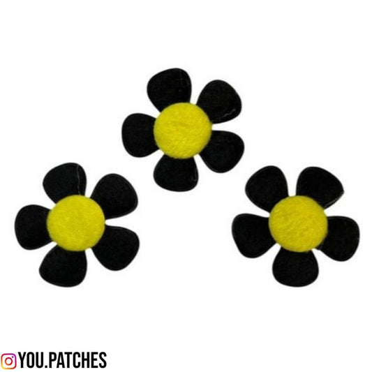 Foamic Black Flowers (Pack of 3)