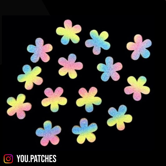 Rainbow Flowers Patch (Pack of 12)