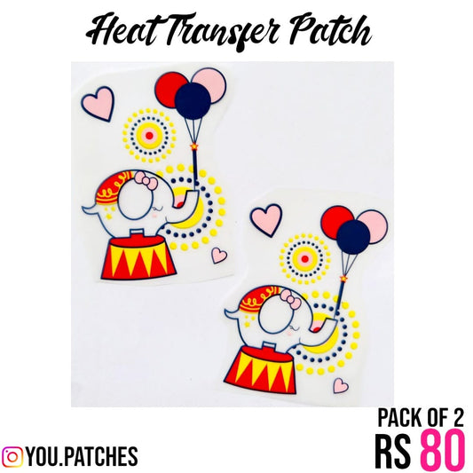 Heat Transfer Elephant Patch (Pack of 2)