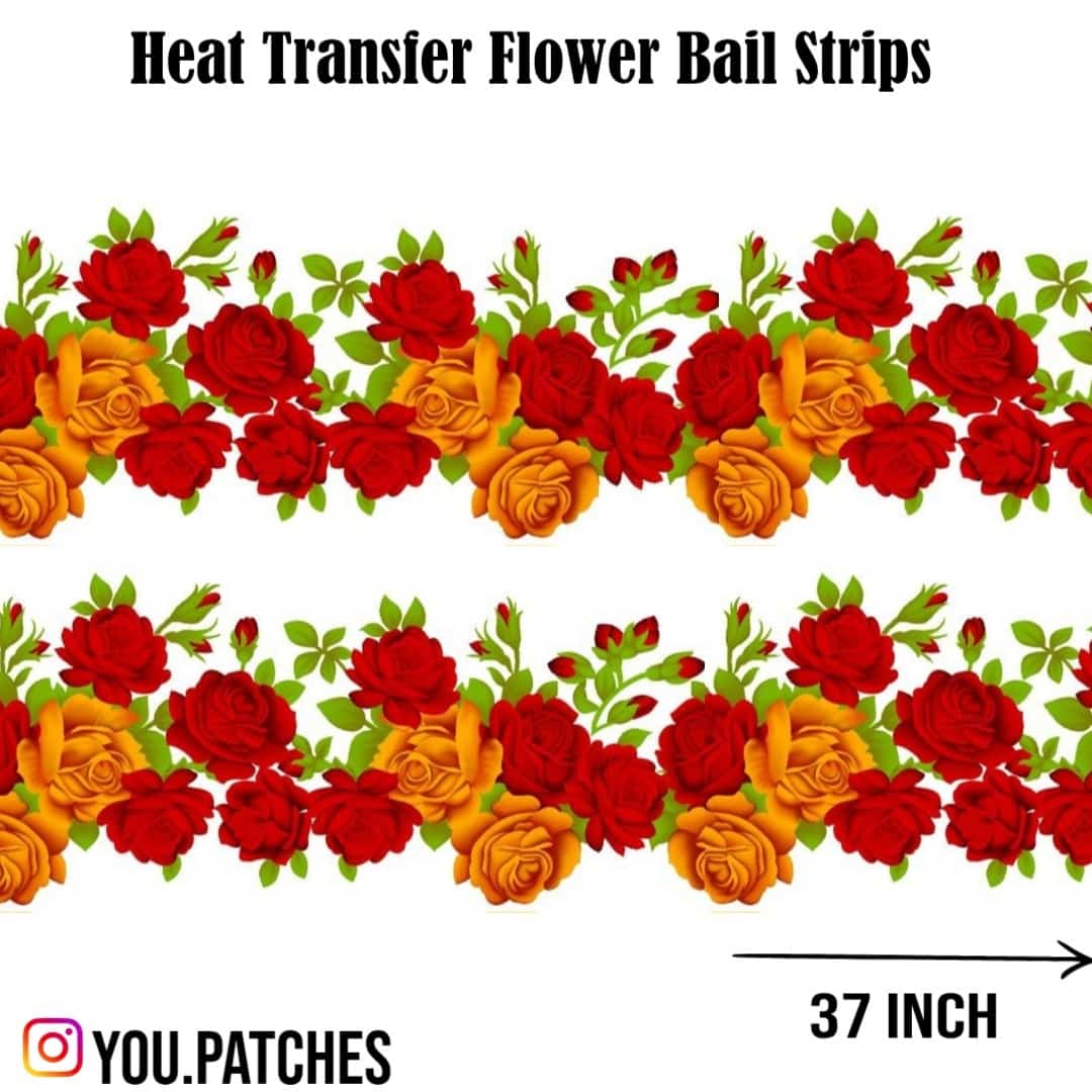 Heat Transfer Flower Bail Patch