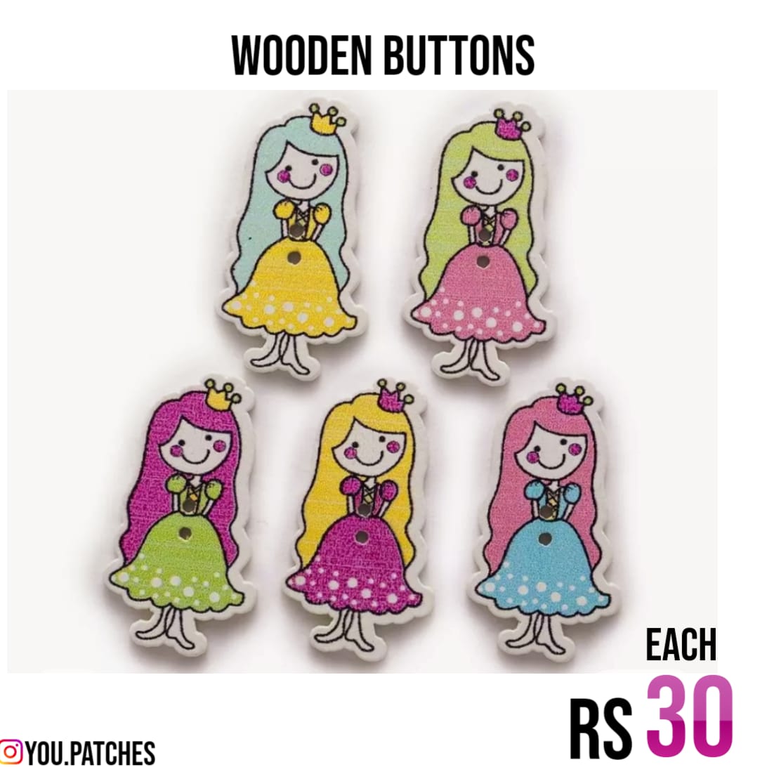 Wooden Doll Buttons