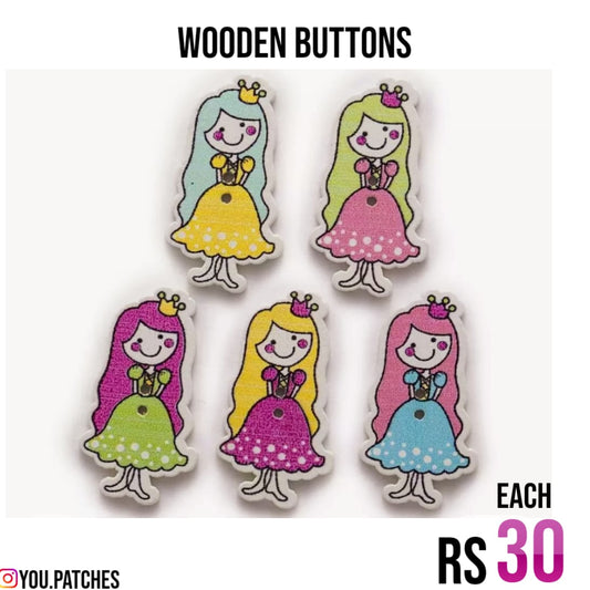 Wooden Doll Buttons