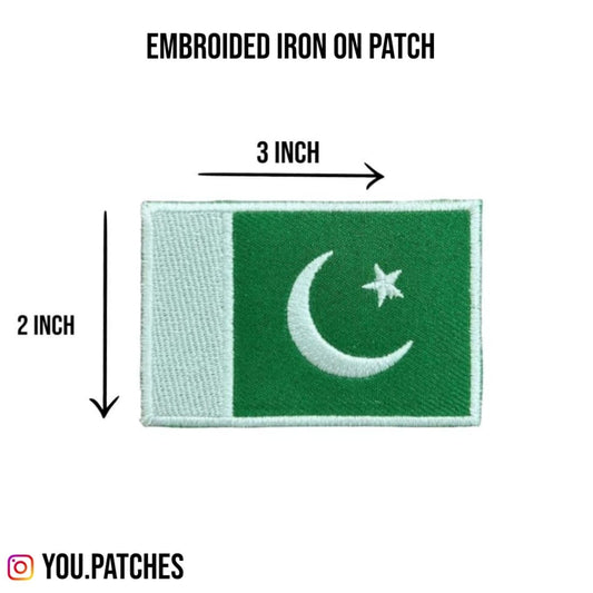 Embroided Iron On Pakistan Flag Patch
