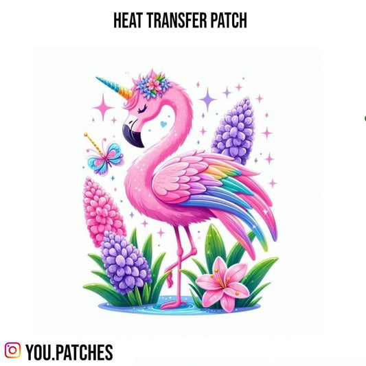 Heat Transfer Flamingo Patch