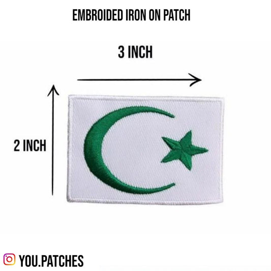 Embroided Iron on Moon Star Patch