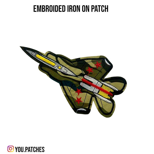 Embroided Iron On Jet Patch