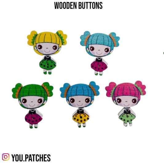 Wooden Doll Buttons