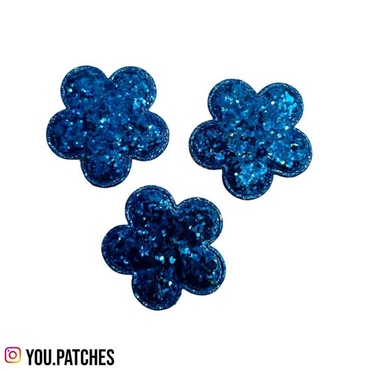Glittery Flowers Patch (Pack of 3)