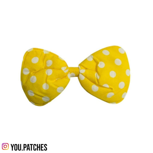 Yellow Polka Dot Bow