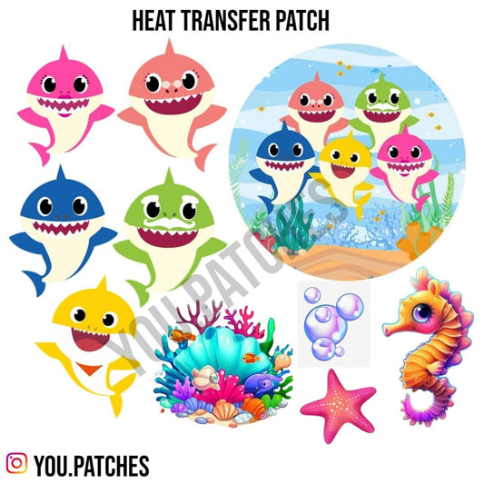 Heat Transfer Baby Shark Patch Deal (10 Patches)