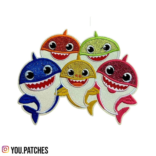 Embroided Iron On Baby Shark Patch