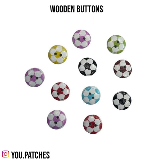 Wooden Football Buttons