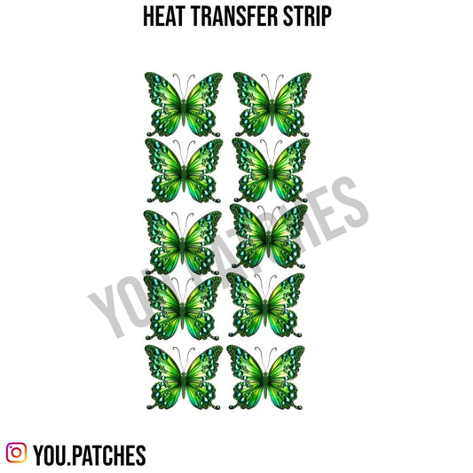 Heat Transfer Green Butterfly Strip