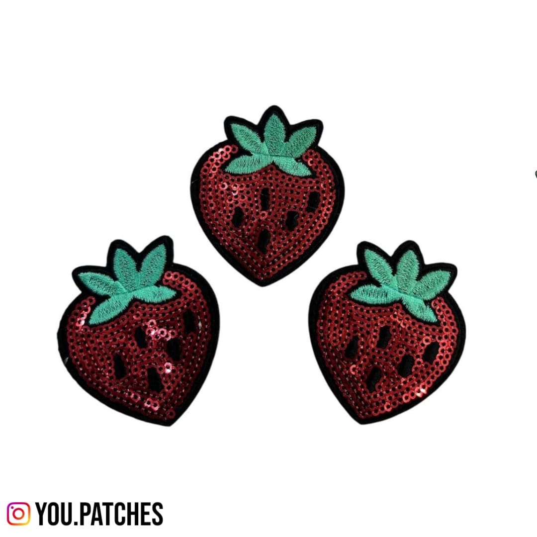 Sequenced Iron On Strawberry Patch (Pack of 3)