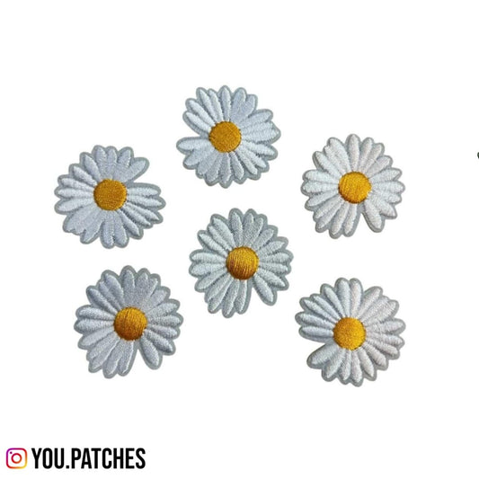 Embroided Iron On Flowers (Pack of 12)