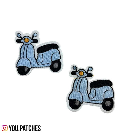 Embroided Iron on Motorbike Patch (Pack of 2)