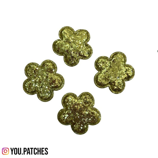 Glittery Padded Flowers (Pack of 5)