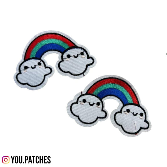 Embroided Iron On Rainbow Patch