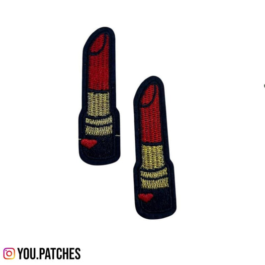 Embroided Iron On Lipstick Patch