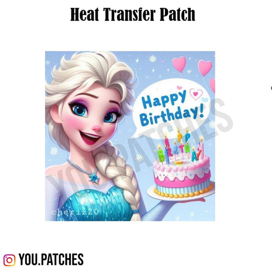 Heat Transfer Happy Birthday Patch