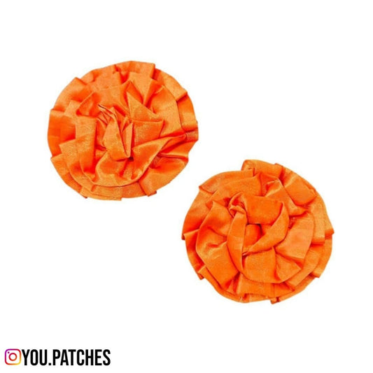 Orange Ribbon Flowers (Pack of 2)