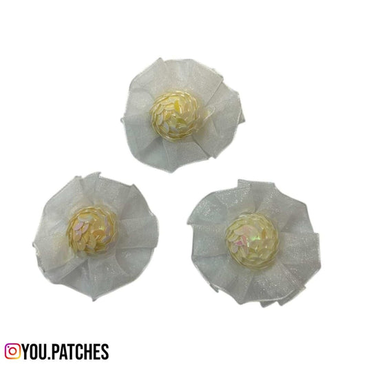 White Net Flowers (Pack of 3)