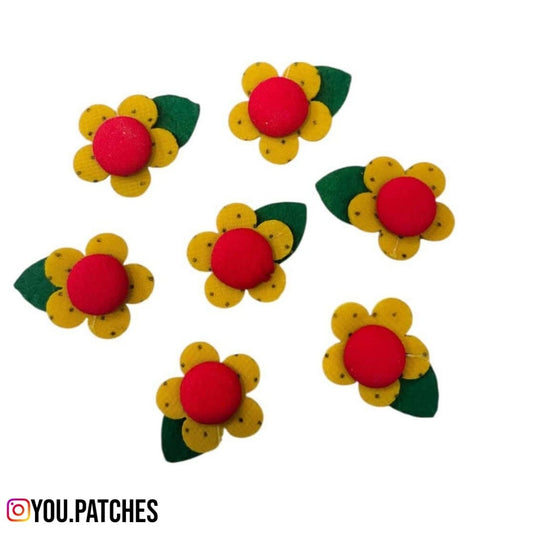 Fabric Flowers Patch (Pack of 10)