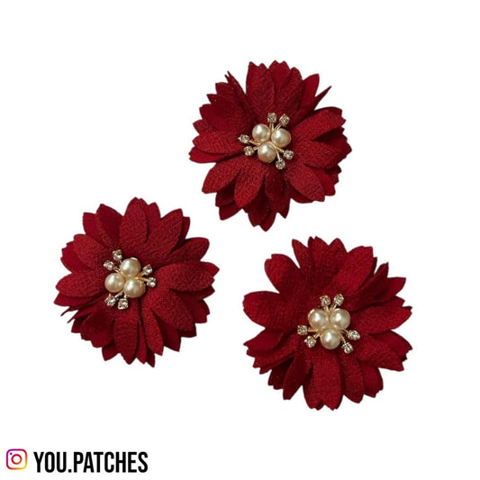 Embellished Flowers Patch (Pack of 3)