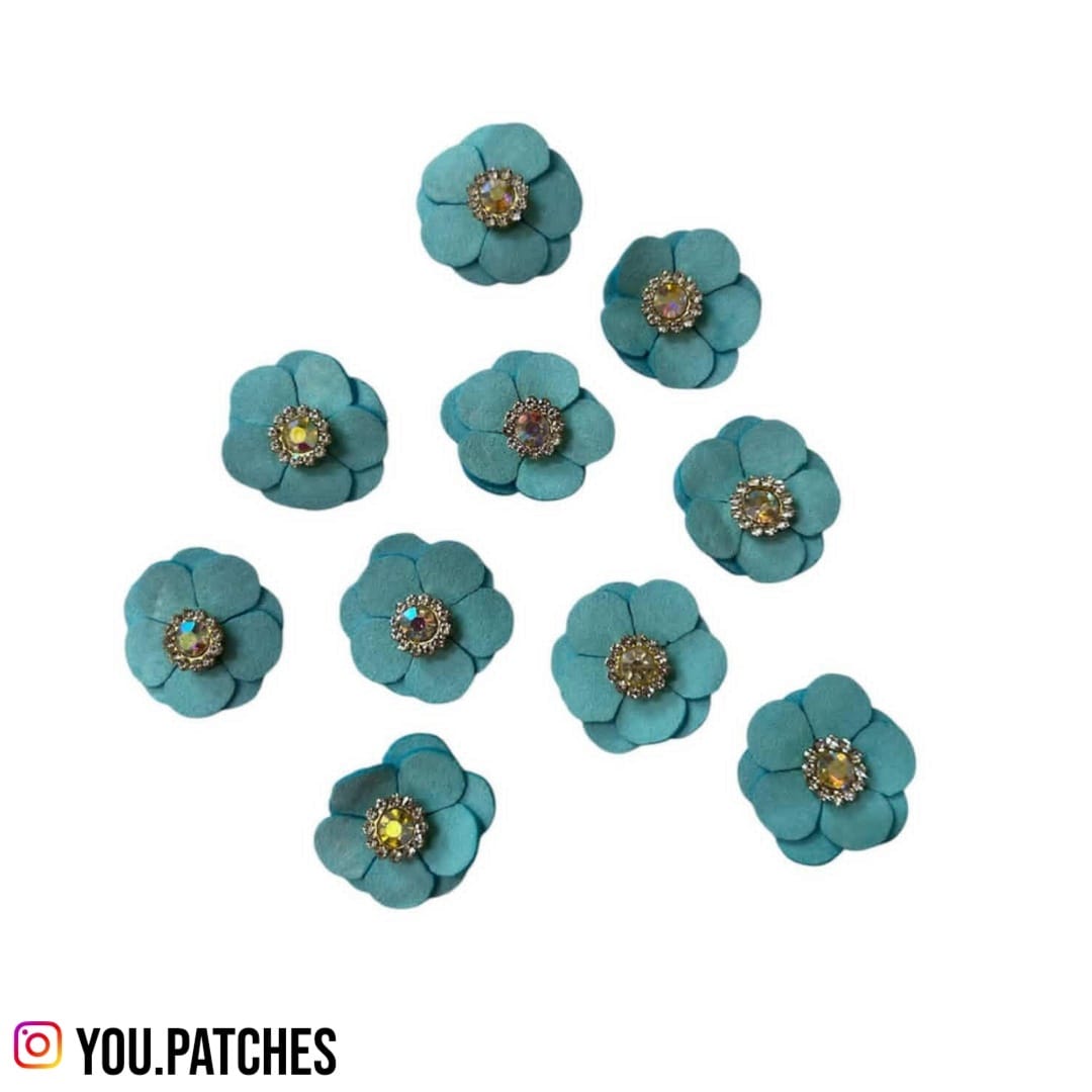 Embellished Flower Patch (Pack of 10)