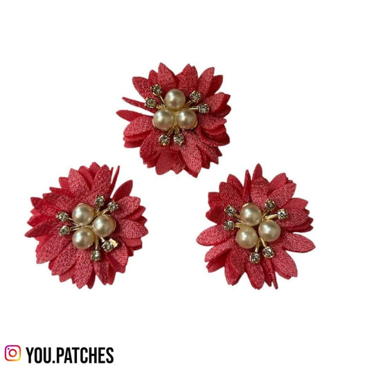 Embellished Flowers Patch (Pack of 3)