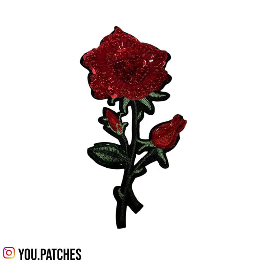 Embellished Handwork Rose Patch