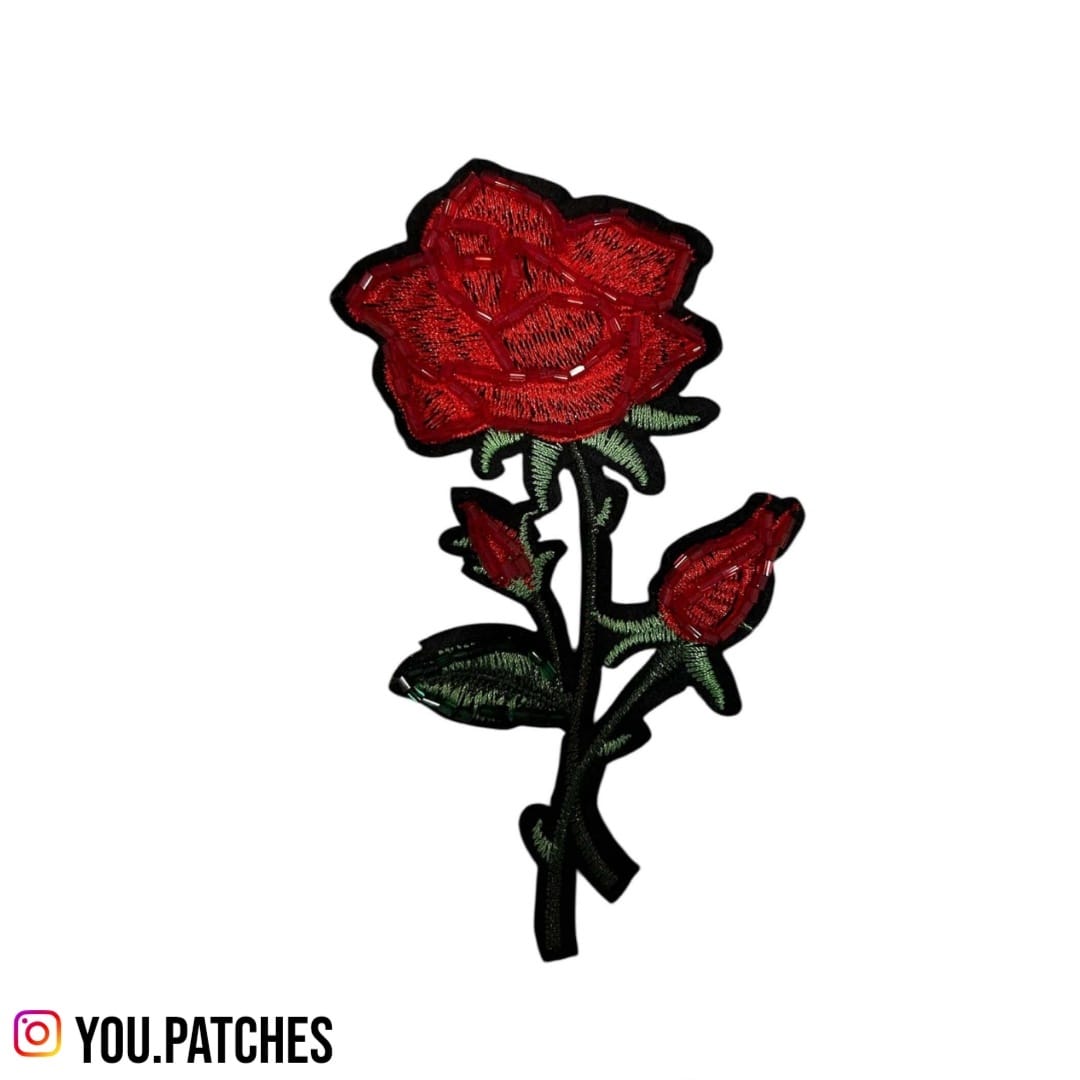 Embellished Handwork Rose Patch