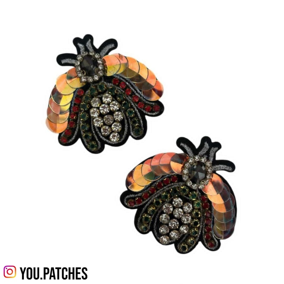 Embellished Holographic Bee Patch (Pack of 2)