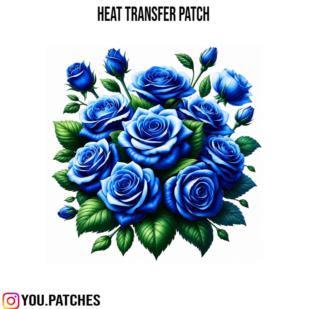 Heat Transfer Blue Flower Bunch